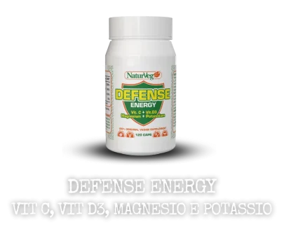 DEFENSE ENERGY – Integratore di Vitamine C e D3, Magnesio e Potassio